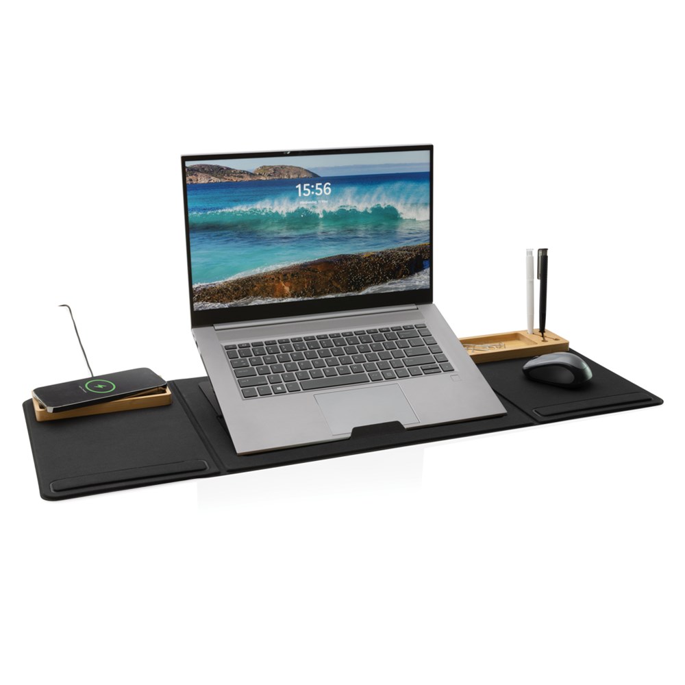 Impact AWARE RPET faltbare Desk-Organizer mit Laptop-Ständer