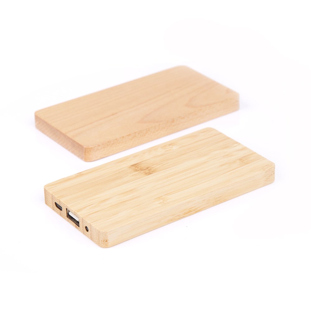 Powerbank Holzpanel 8.000 mAhahorn