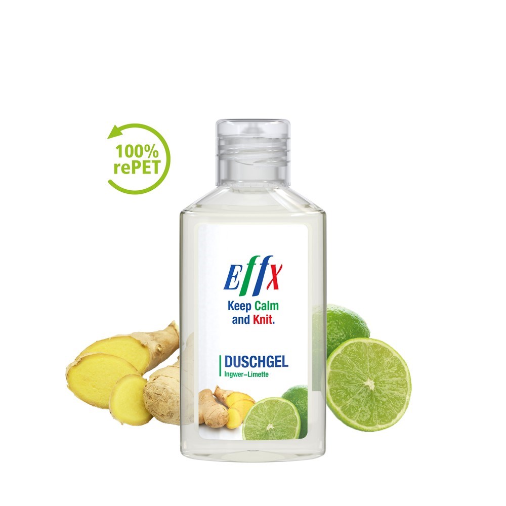 Duschgel Ingwer-Limette, 50 ml, Body Label (R-PET)