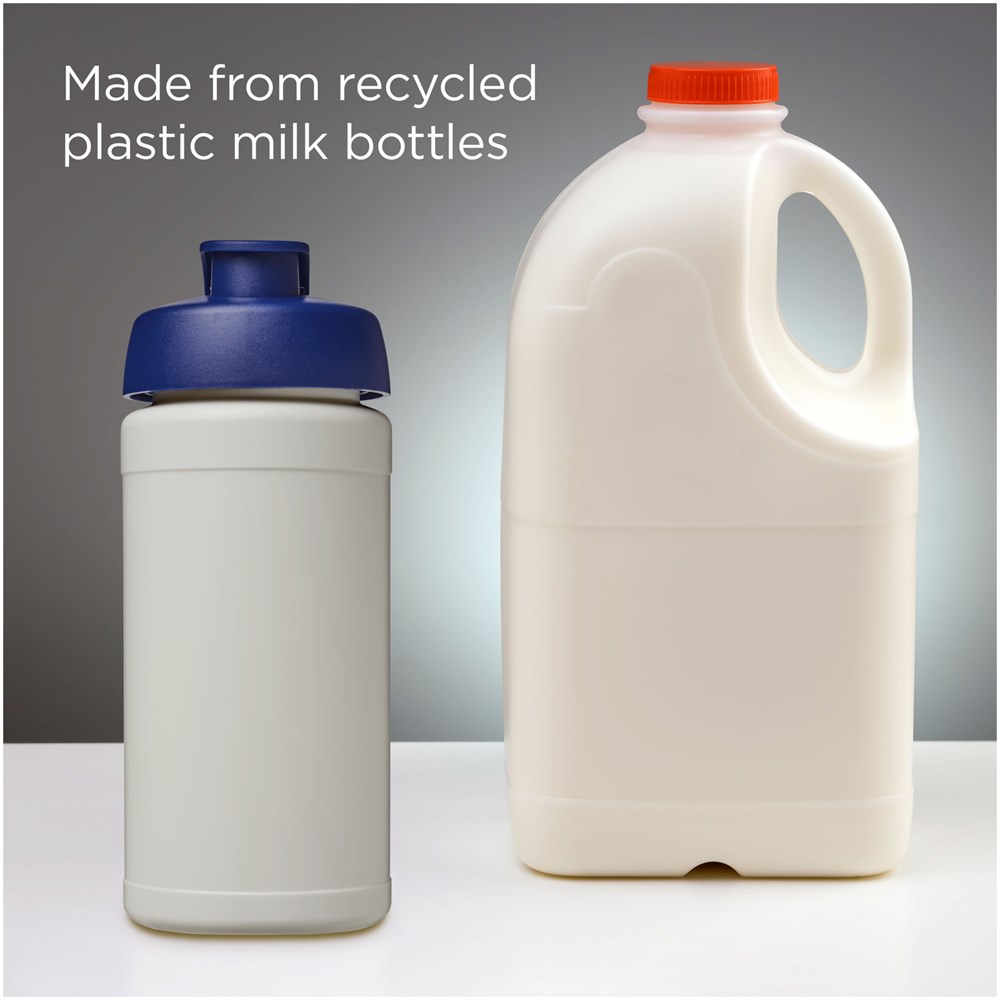 Baseline 500 ml recycelte Sportflasche mit Klappdeckel 