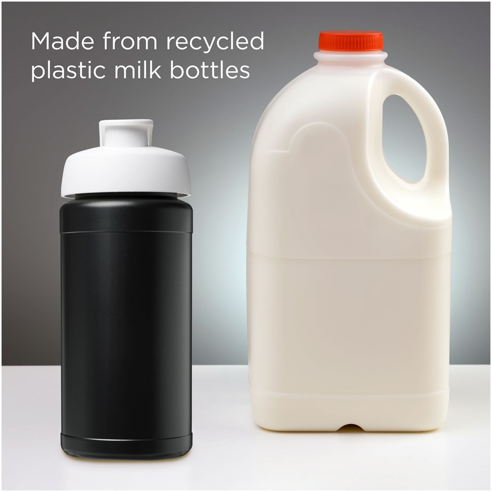 Baseline 500 ml recycelte Sportflasche mit Klappdeckel 