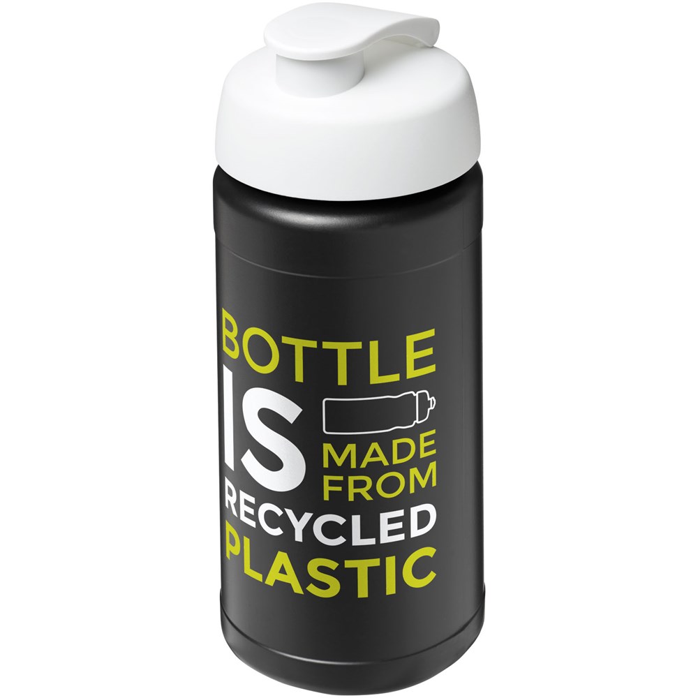 Baseline 500 ml recycelte Sportflasche mit Klappdeckel 