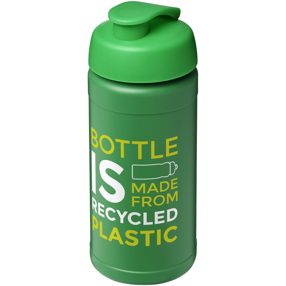 Baseline 500 ml recycelte Sportflasche mit Klappdeckel 