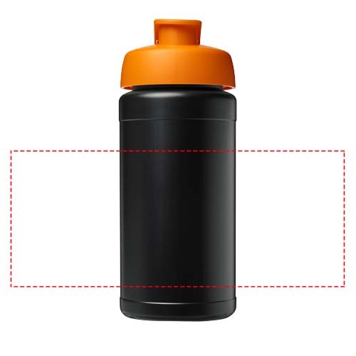 Baseline 500 ml recycelte Sportflasche mit Klappdeckel 