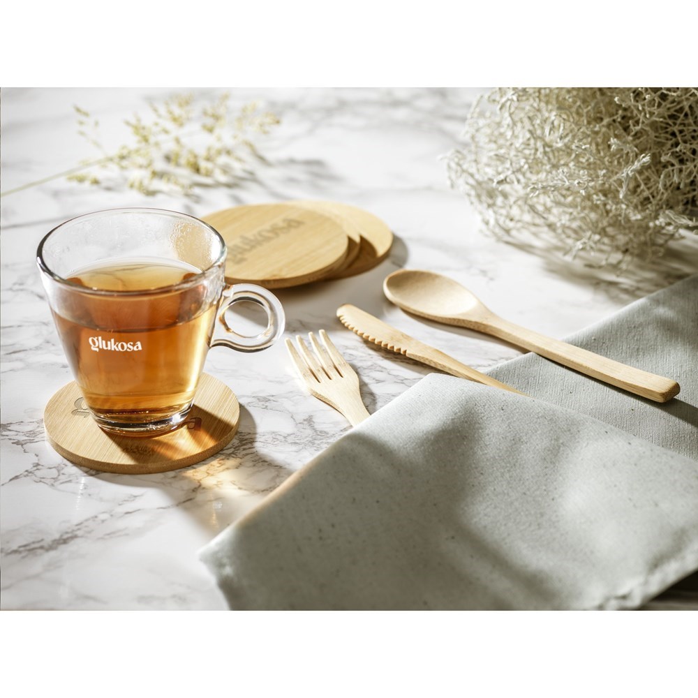 Bamboo Coaster Set Untersetzern