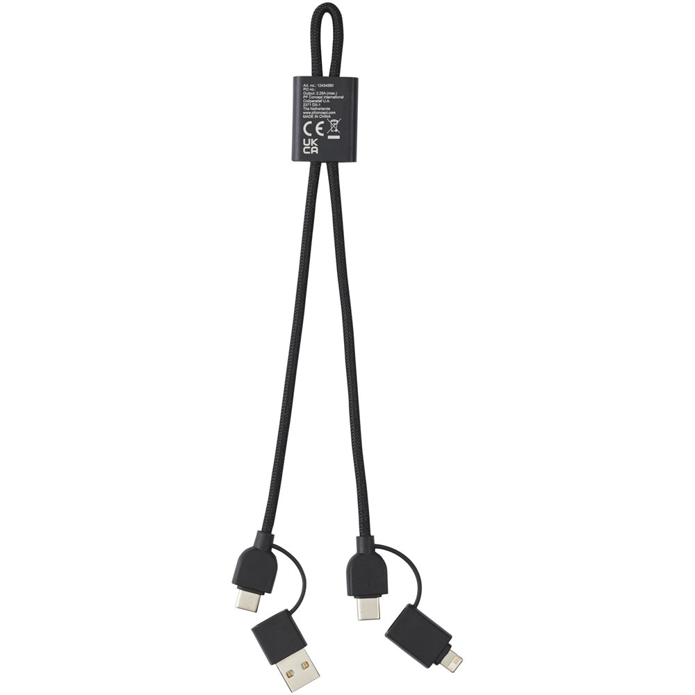 Connect 6-in-1 45W Schnelllade- & Datentransferkabel aus recyceltem RCS Aluminium