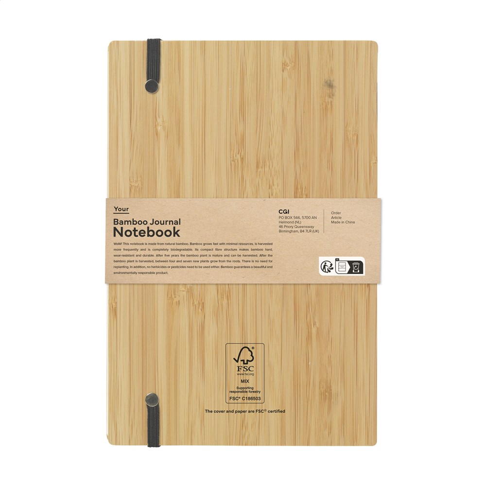 Bamboo Journal Naked Spine Notebook A5 Notizbuch