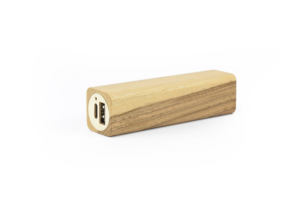 Holz Mini-Powerbank - Recycelt