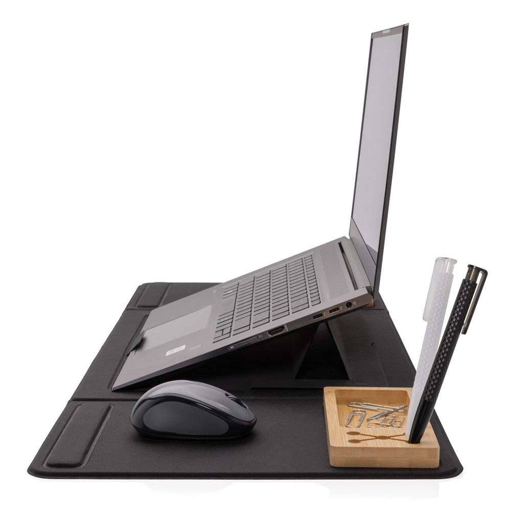 Impact AWARE RPET faltbare Desk-Organizer mit Laptop-Ständer