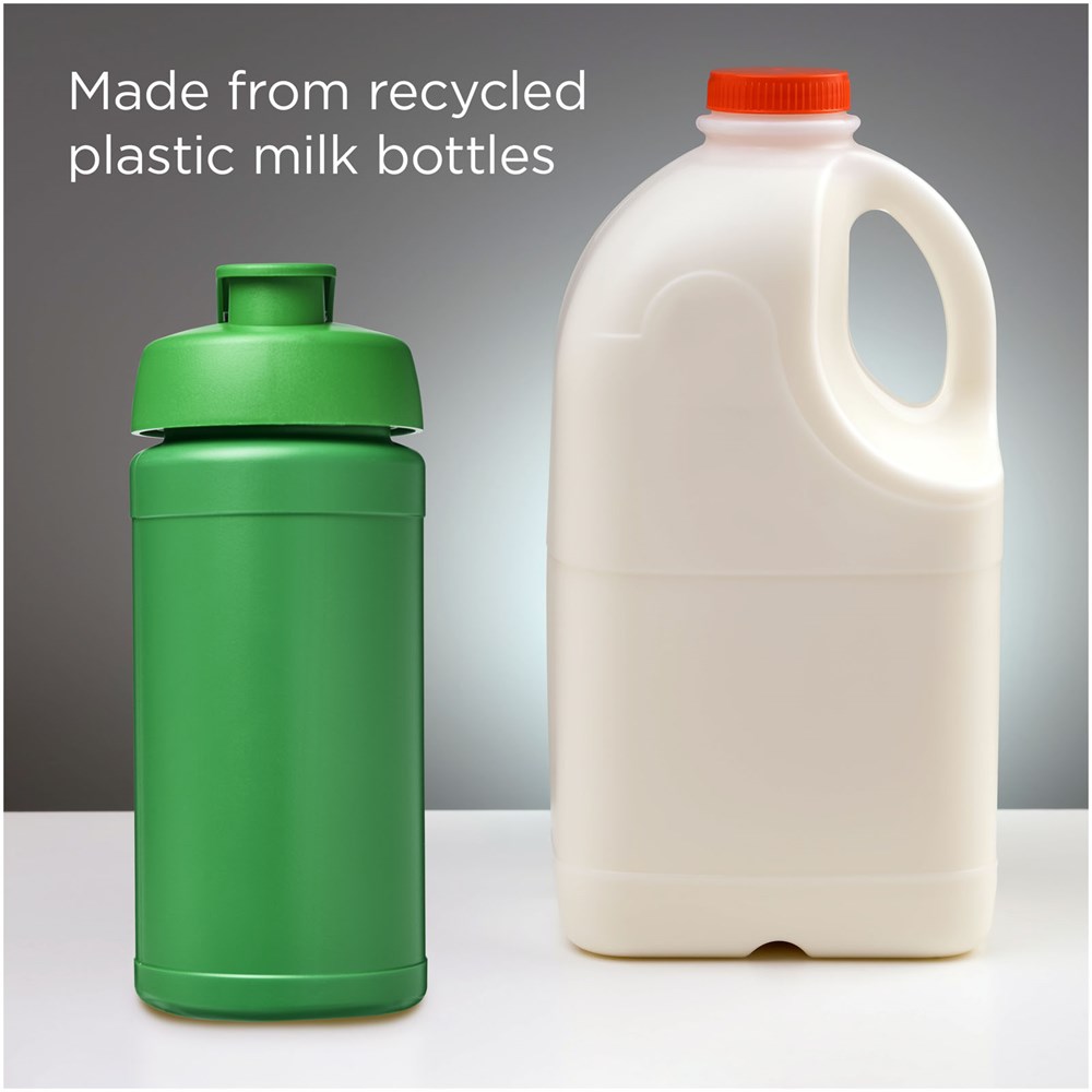 Baseline 500 ml recycelte Sportflasche mit Klappdeckel 