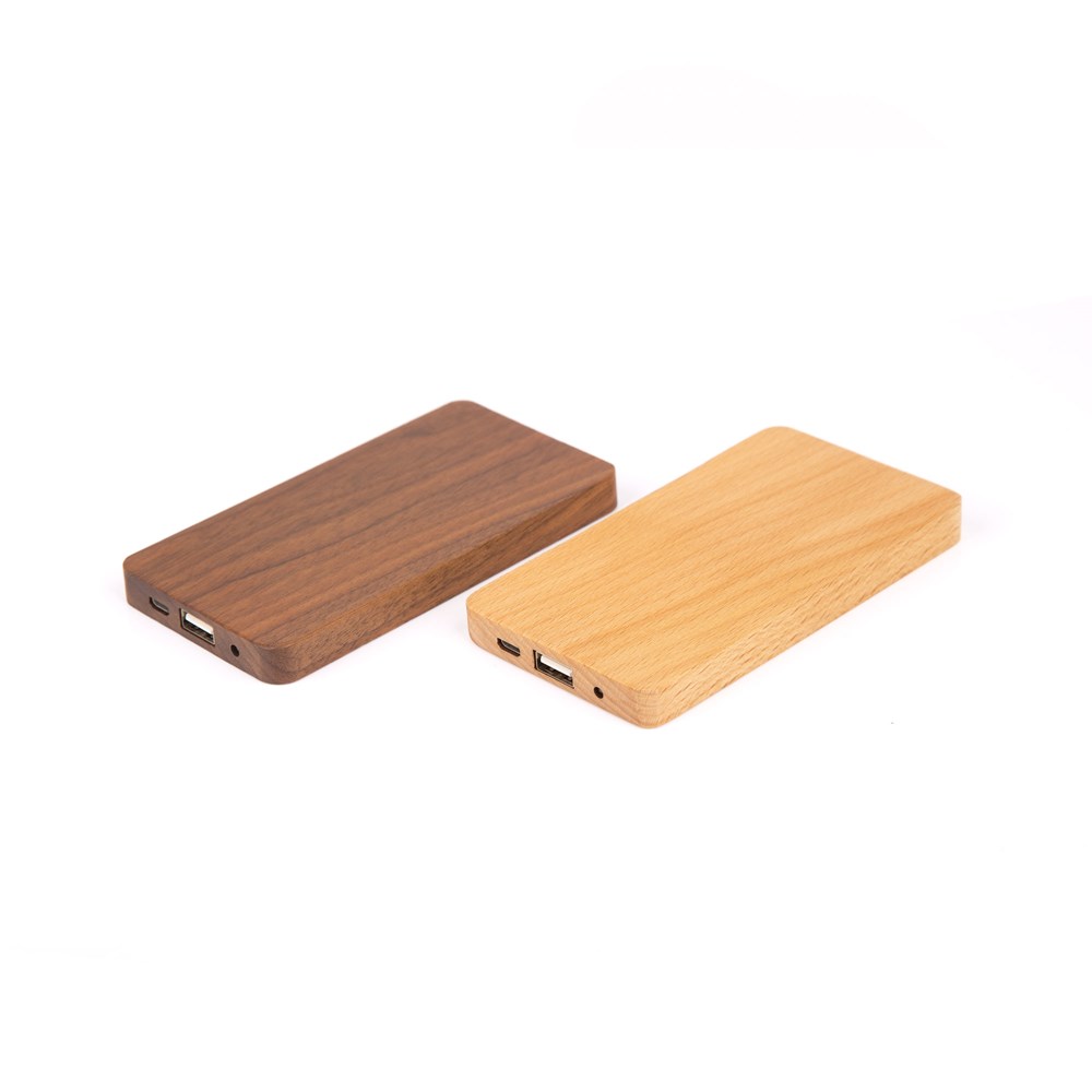 Powerbank Holzpanel 8.000 mAhahorn