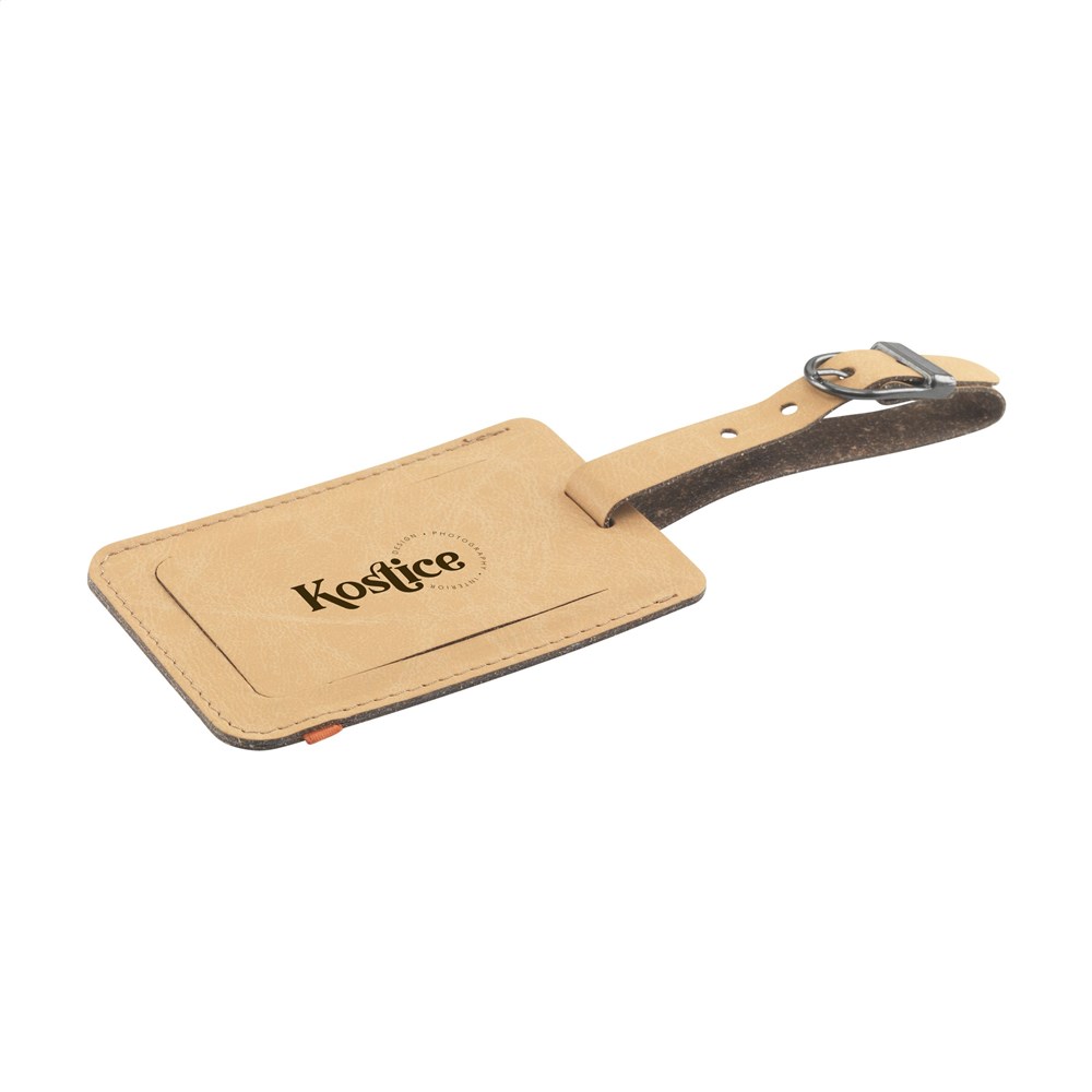 Recycled Leather Luggage Tag Gepäckanhänger