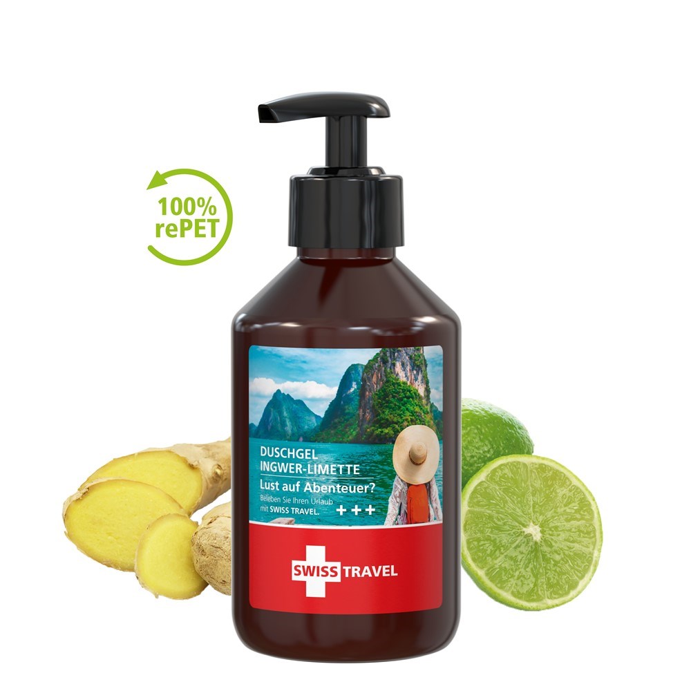 Duschgel Ingwer-Limette, 250 ml, Body Label (R-PET)