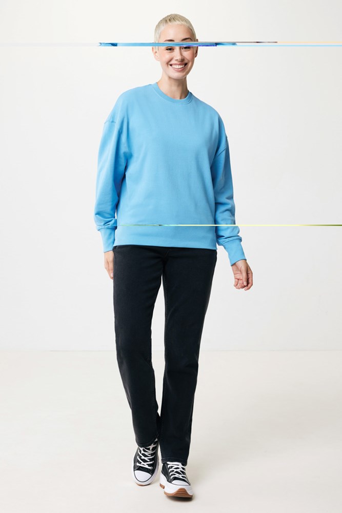 Iqoniq Kruger Relax-Rundhals-Sweater aus recycelt. Baumwolle