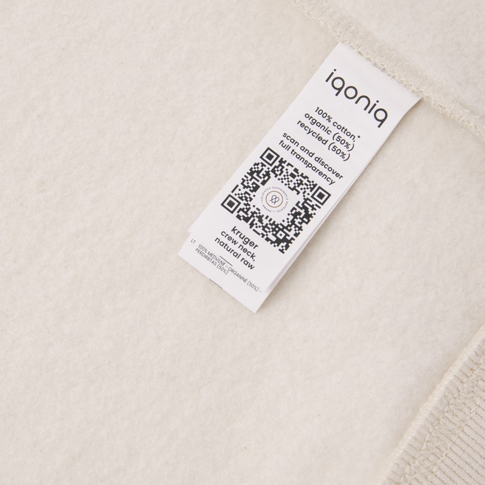 Iqoniq Kruger Relax-Rundhals-Sweater aus recycelt. Baumwolle