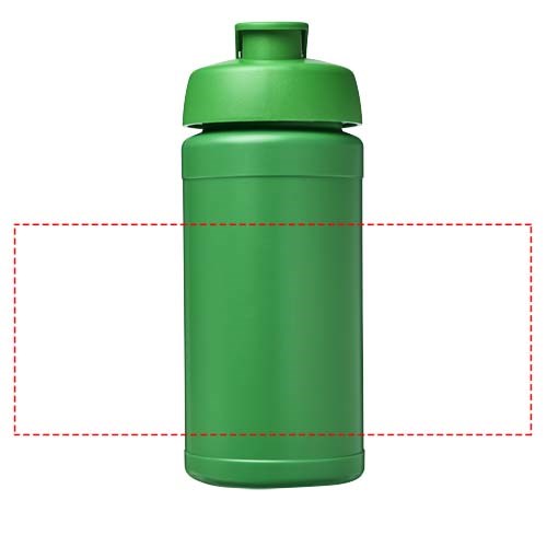 Baseline 500 ml recycelte Sportflasche mit Klappdeckel 