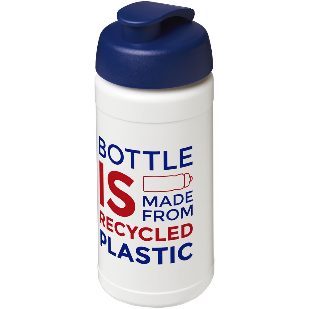 Baseline 500 ml recycelte Sportflasche mit Klappdeckel 