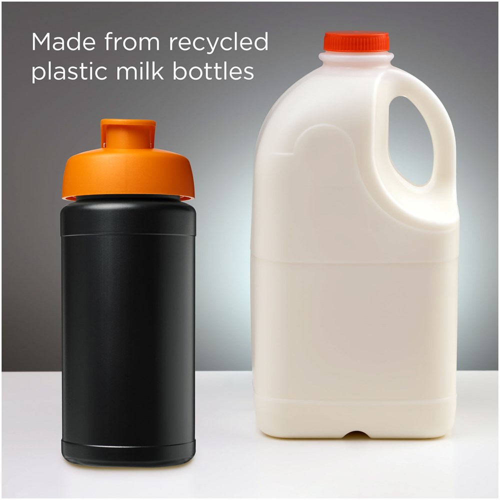 Baseline 500 ml recycelte Sportflasche mit Klappdeckel 